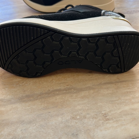 NWOT black wedge sneaker. - Picture 3 of 4